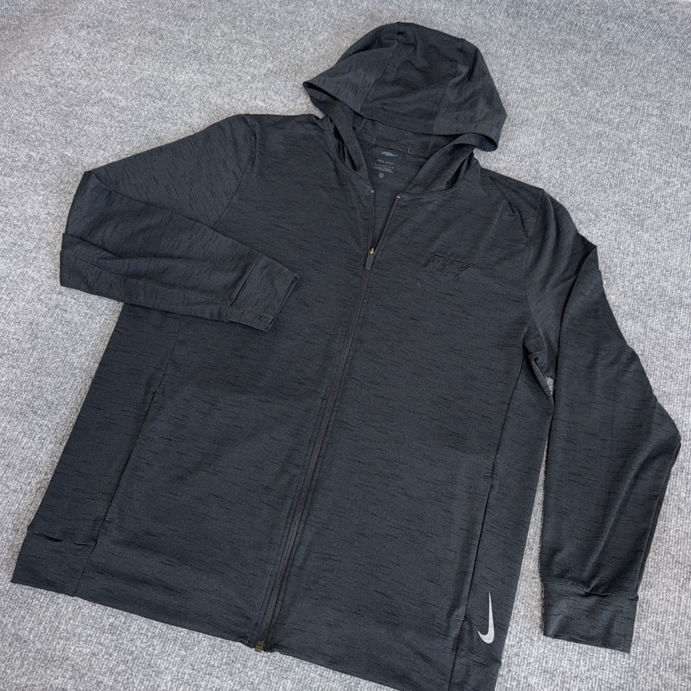 New York Jets Nike Yoga Hoodie Men Large Full Zip Dri Fit Performance